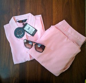 Zink London Stylish Co-ord Set with Sequin Belt
