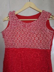 Red Beaded Dress