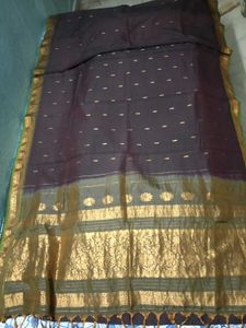 GentlyUsed KanchiPattu Saree with Stiched Blouse