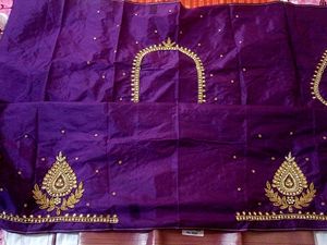 New Orange Colour Semi Kanchi Pattu Zari Weaving