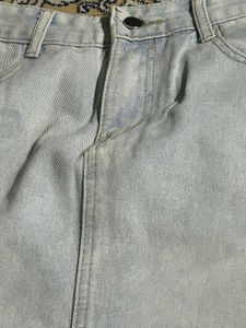 Light Wash Denim Maxi Skirt