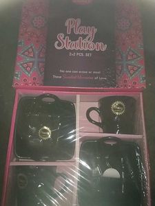 Two Cups With Twosnack Bowls