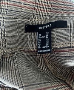 Forever21 Plaid Wide Leg Trousers