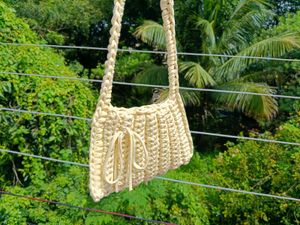 crochet baguette bag