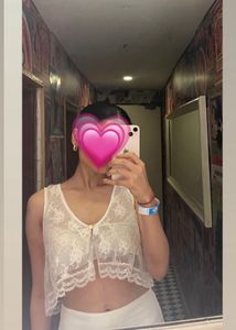 White Lacy Top