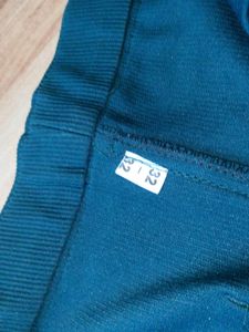 Teal Ribbed Wide Leg Pants/Trousers