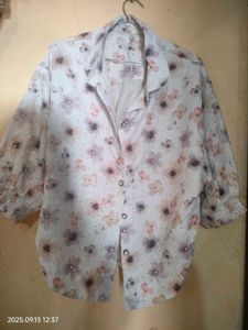 Floral Print Button-Down Shirt