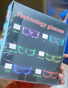 Party LED Glasses Visor Cyberpunk Luminous Glass