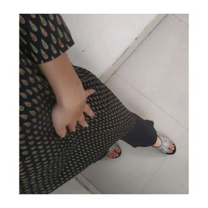 Black Kurti With Multicolor Touch