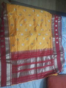 Beautiful Yellow &amp; Red Saree