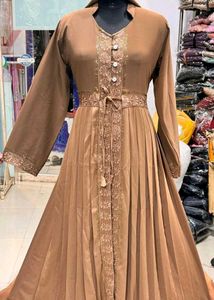 Elegant Brown Embroidered Kurta