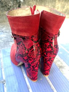 Red Ankle Boots