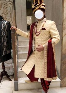 Dulha Sherwani With Peshawari, Showl, Safa & Mala