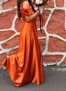 Rustic Brown Satin Dress