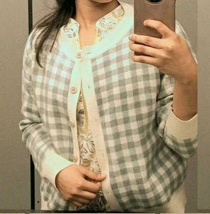Cozy Gingham Cardigan