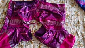 Silver Jari Saree Along With Freebie