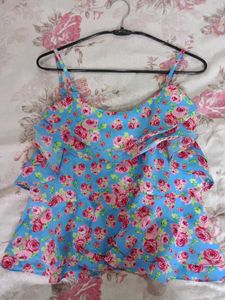 Floral Ruffle Cami Top