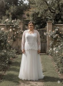 embellished gown with shrug