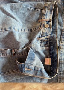 Denim Blue Button-Front Skirt