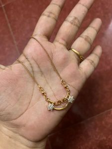 American Diamond Gold Plated Love Pendant