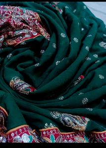 Enchanted Green Designer Saree With Intricate Emb.