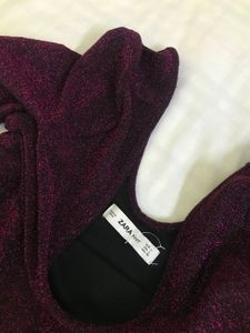 Zara Bodysuit With Shimmers Fits S/M