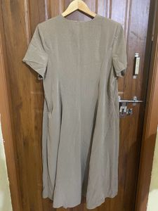 Beige Skater A Line Formal  Dress