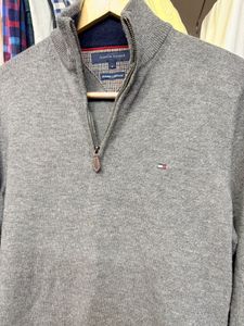Tommy Hilfiger Quarterzip 100% Lambswool Sweater