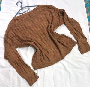🎁Buy1 Get1 Free Brown Knit Pullover Sweater D