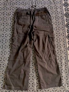 Y2K Brown Parachute Pants