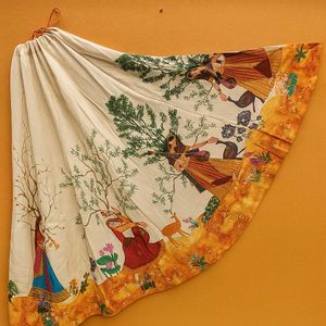 Hand-Painted Kalamkari Ethnic Skirt