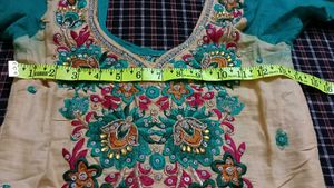 Embroidered Teal Salwar Kameez