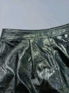 Sexy Mini Skirt Chic Black Faux Leather