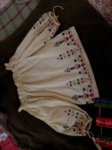 Embroidered Peasant Top