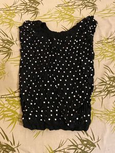 Black Polka Dot Top