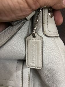 Coach Leather Shoulder Bag - Gray