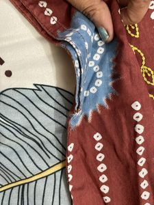 Brown Cotton Suit Set With Dupatta Women’s