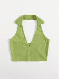 Green Halter Top