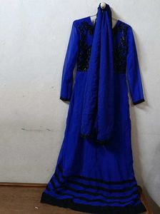 Elegant Blue Ethnic Gown