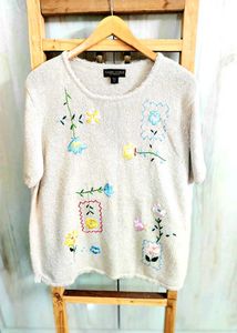 Floral Embroidered sweater size-40