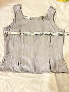 Square Neck Vintage Grey  Tank Top