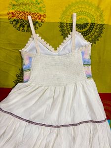 Crochet Trim Sleeveless Dress