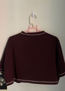 Roadster Brown Crop Top
