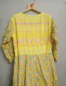 Yellow Embroidered Kurta