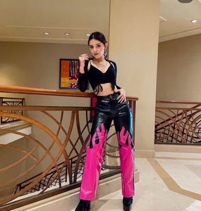 Hot Pink Faux Leather Pants