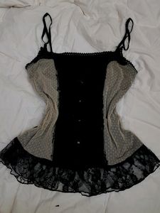 Gothic Lace Fitted Aesthetic Corset Top