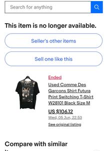 Comme Des Garcons Shirt Futura Print Tshirt