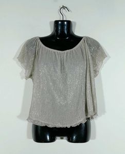 Silver Grey Crop Top For Women&#39;s