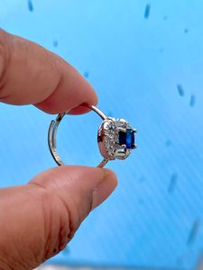 Adjustable Finger Ring Blue Stone