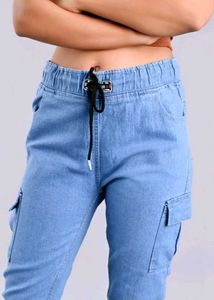 Light Wash Denim Joggers